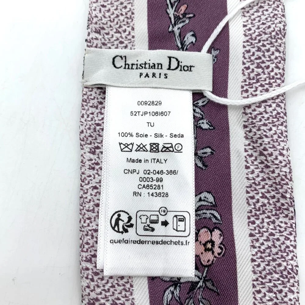 Dior purple mulberry silk scarf